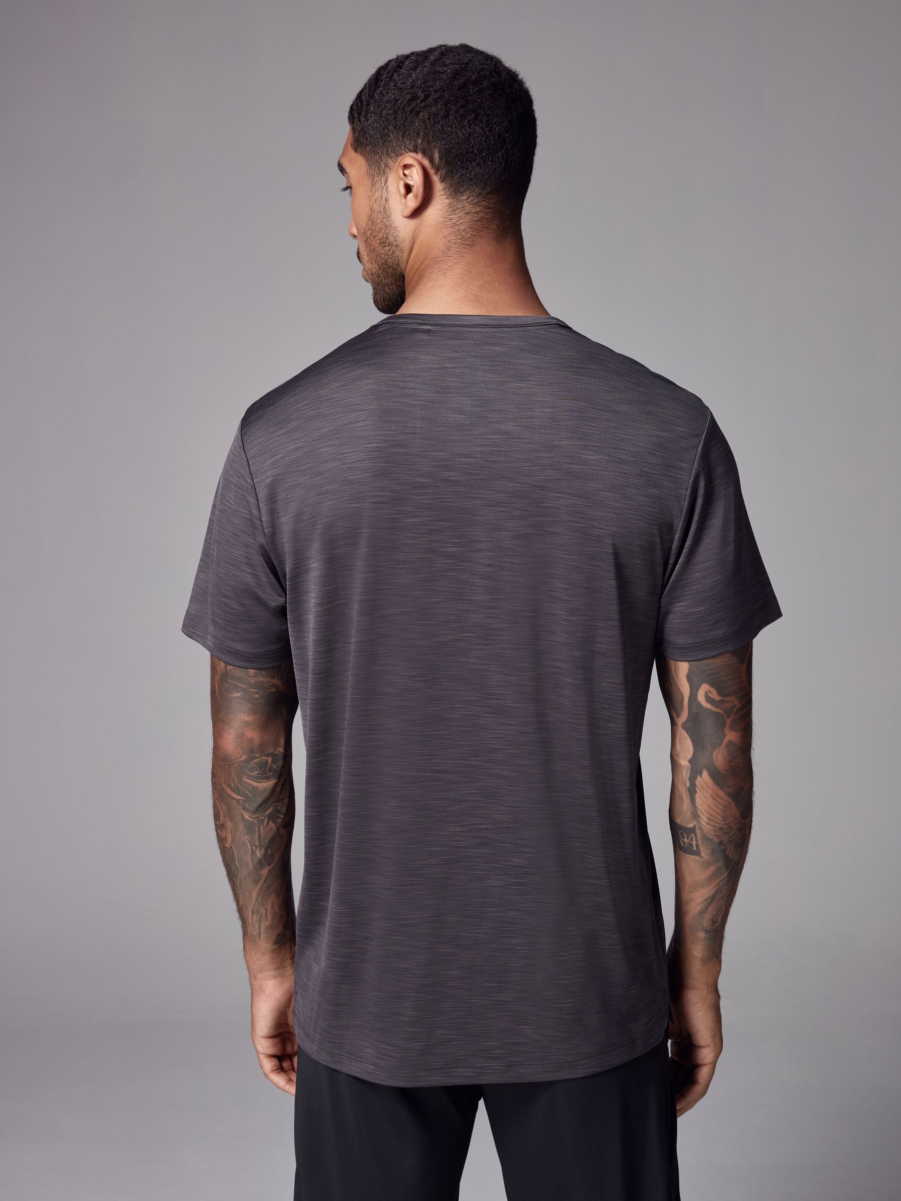 Antraciet - T-shirt met korte mouwen - Active Gym Trainingstop