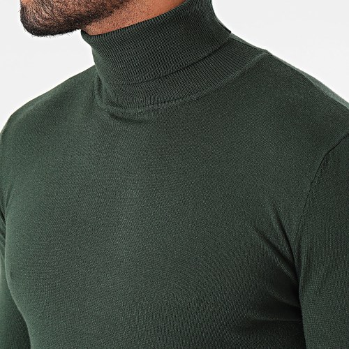 Pull Col Roulé Vert