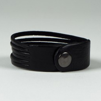 Lederarmband 'Randy', schwarz, L 22 cm, B 2 cm günstig bestellen