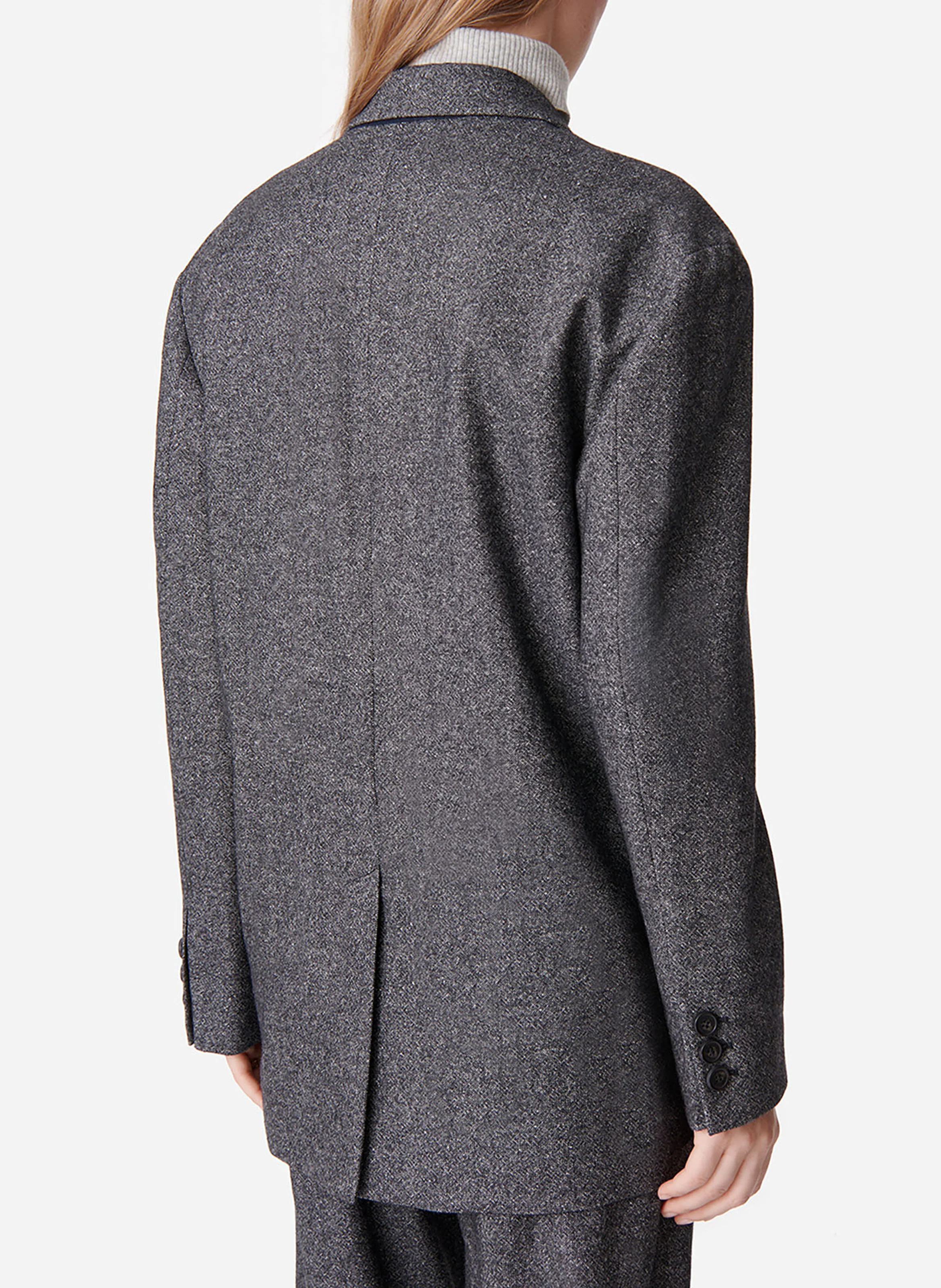 DARIA - Veste de tailleur en coton | Gris
