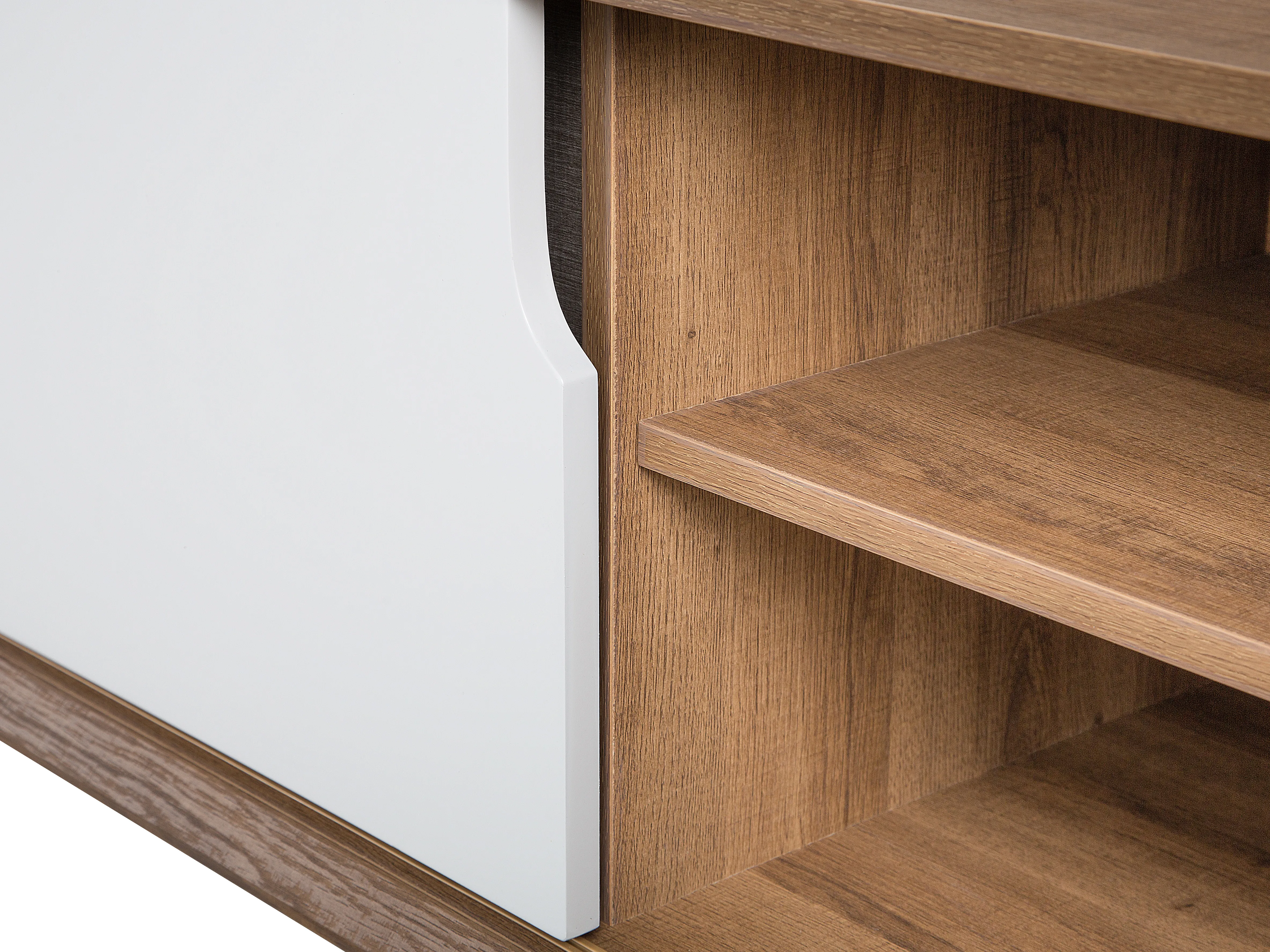 TV-meubel ACTON Bruin/wit