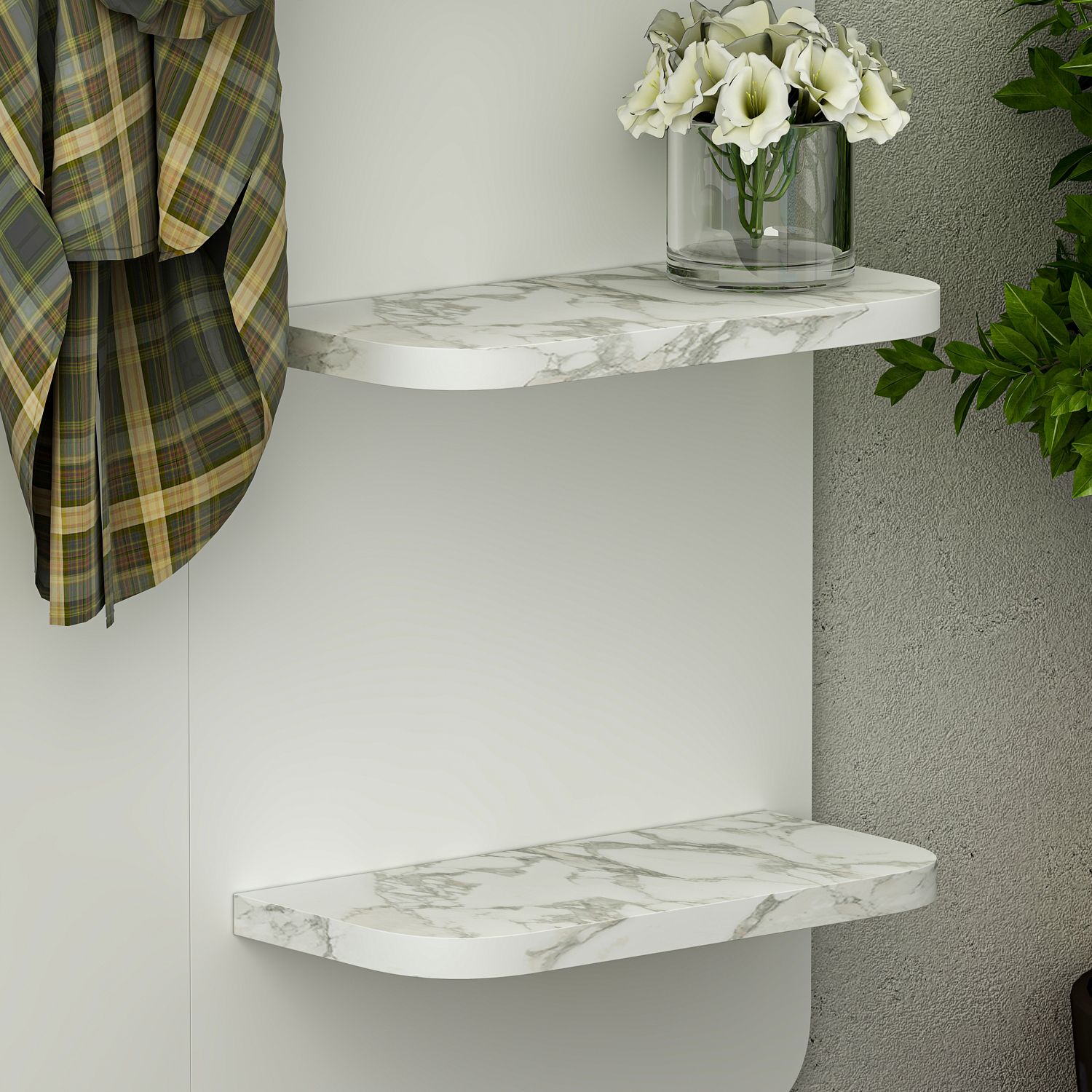 Garderobe - grau - mit Spiegel - 70x150 cm