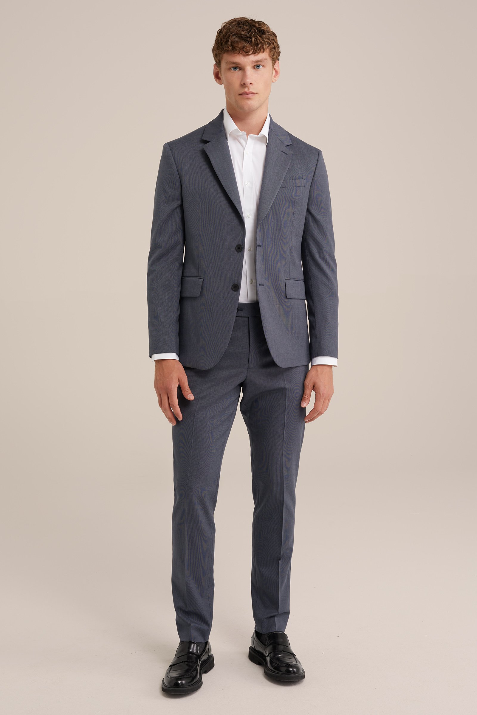 slim fit premium blazer WE Fashion Grijs
