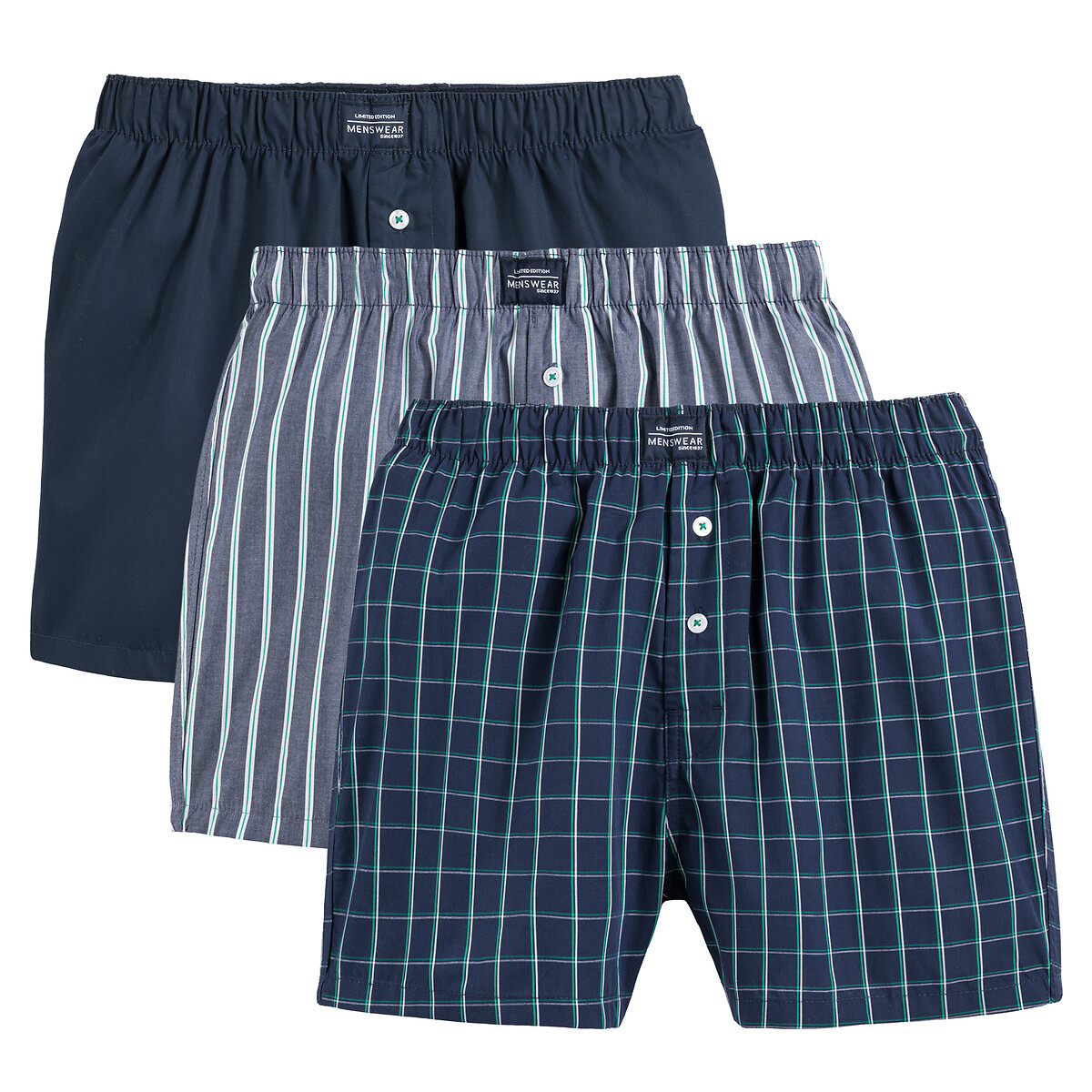 COLEÇÃO LA REDOUTE<br>Conjunto de 3 cuecas boxer
