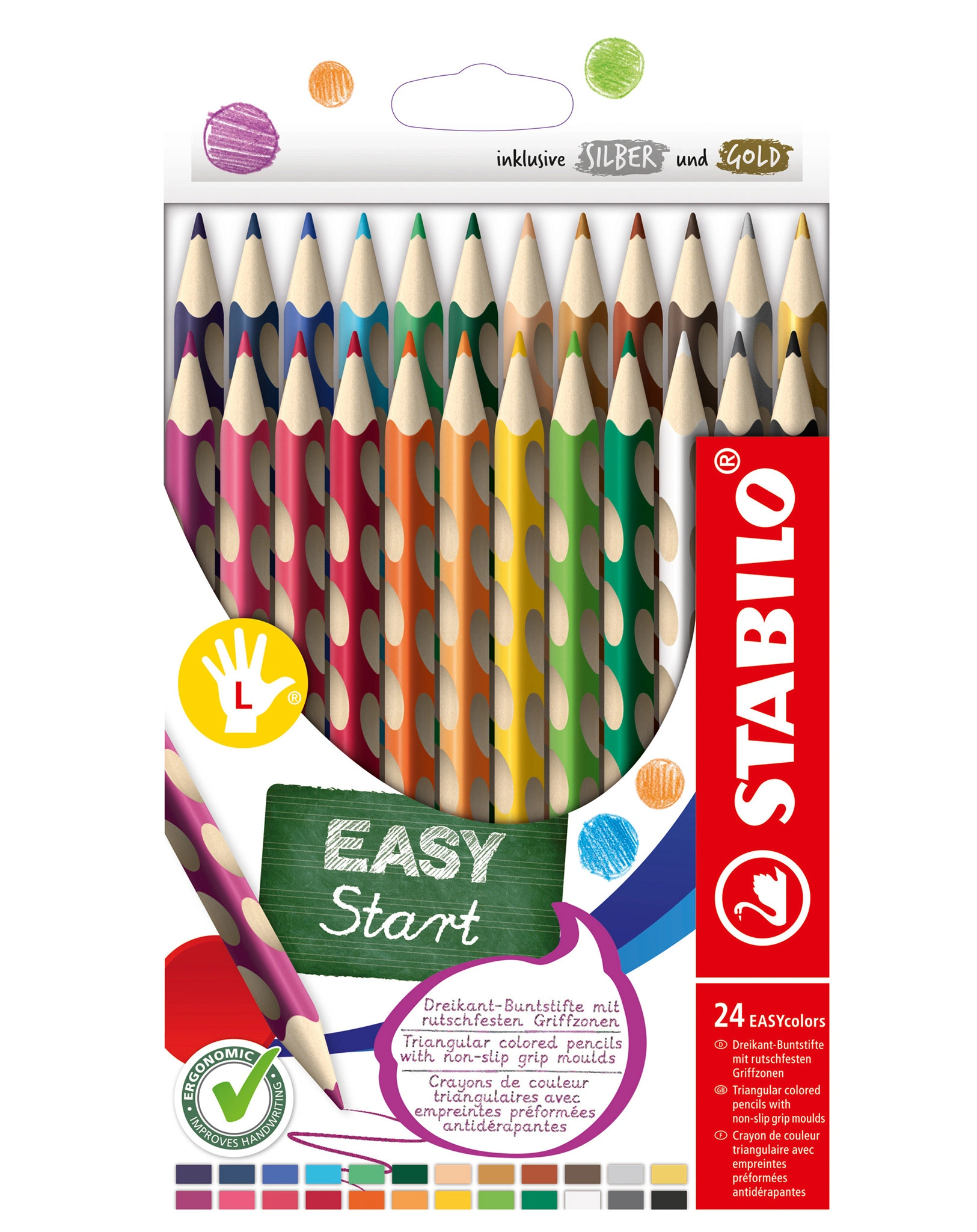 Buntstift STABILO® EASYcolors L 24er-Pack