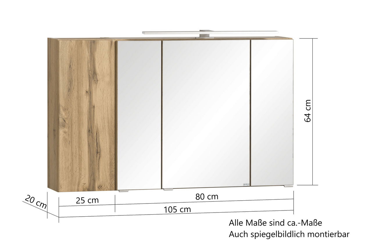 XORA Spiegelschrank VARESE