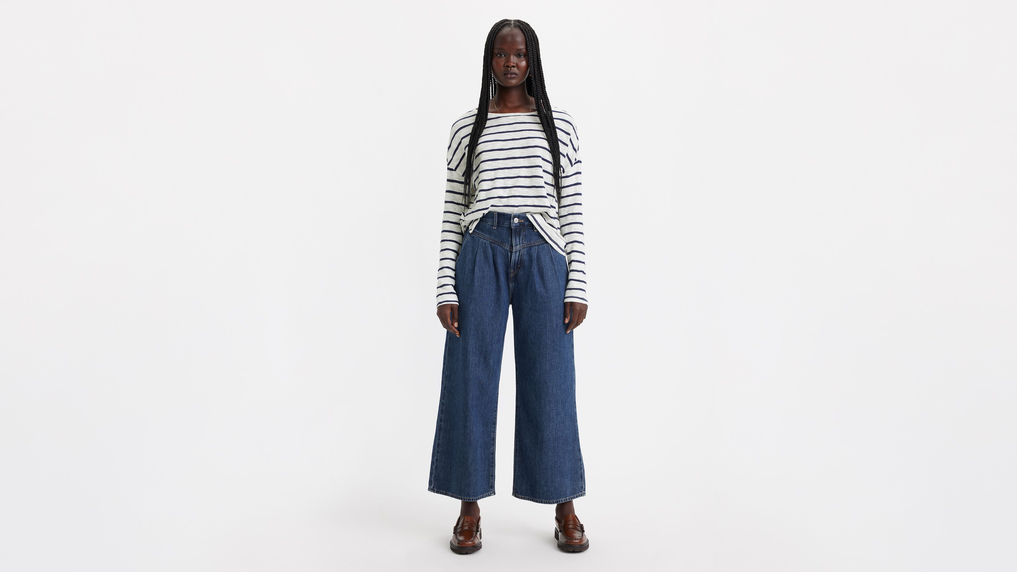 Jean Baggy Lightweight - Paper Map - Bleu