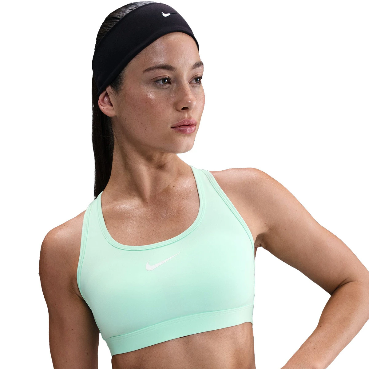 Soutien desportivo Nike Nk Swsh Med Spt Bra Mulher