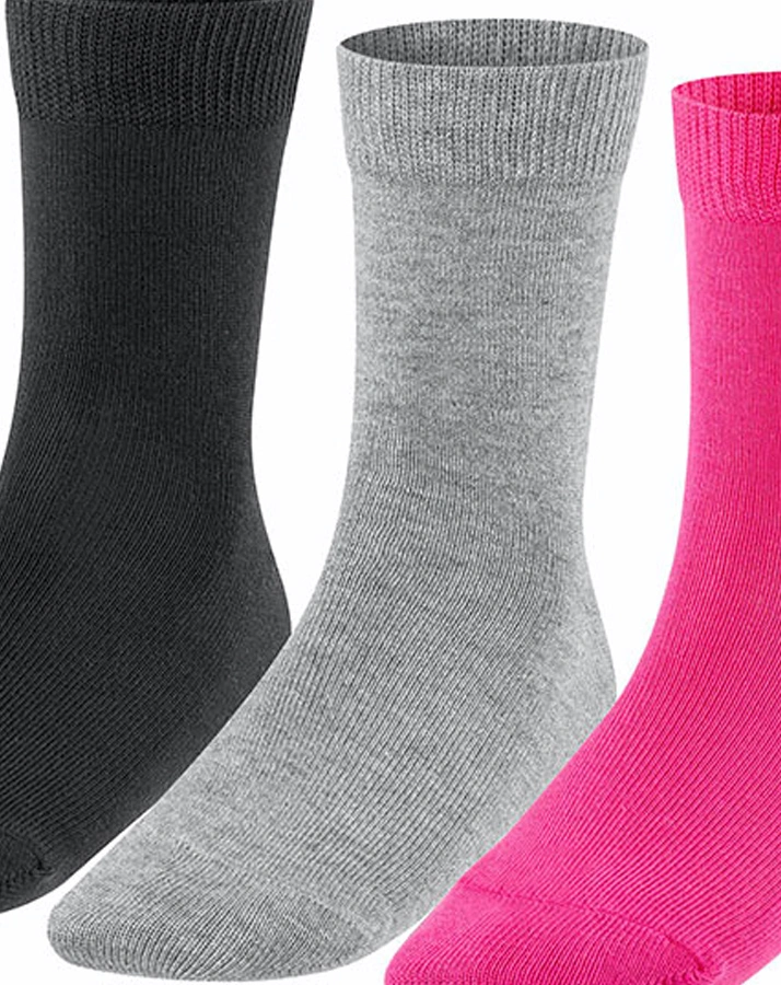 Socken FAMILY 3er-Pack in black/light grey/gloss