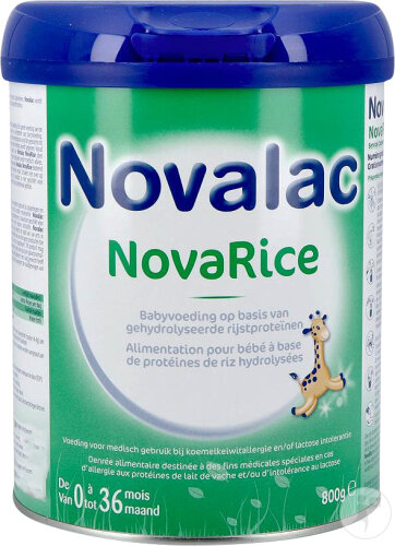 Novalac NovaRice Alimentation À Base De Riz Bébés 0-36 Mois 800g