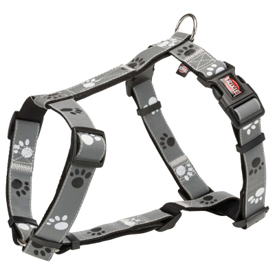Trixie Silver Reflect Hundegeschirr schwarz-silbergrau