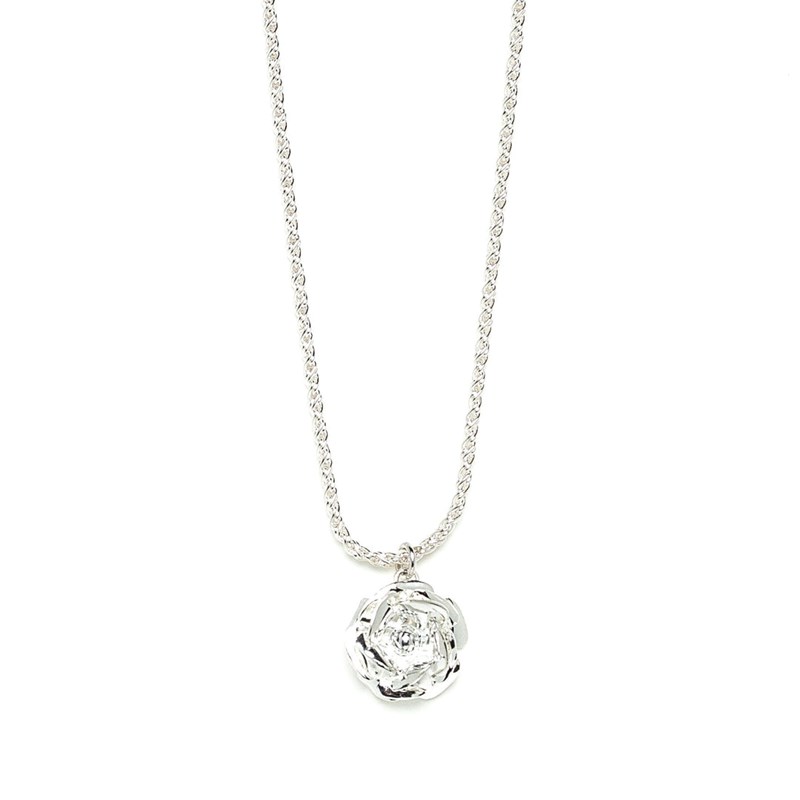 collier fleur plaqué argent - AGLAÉ