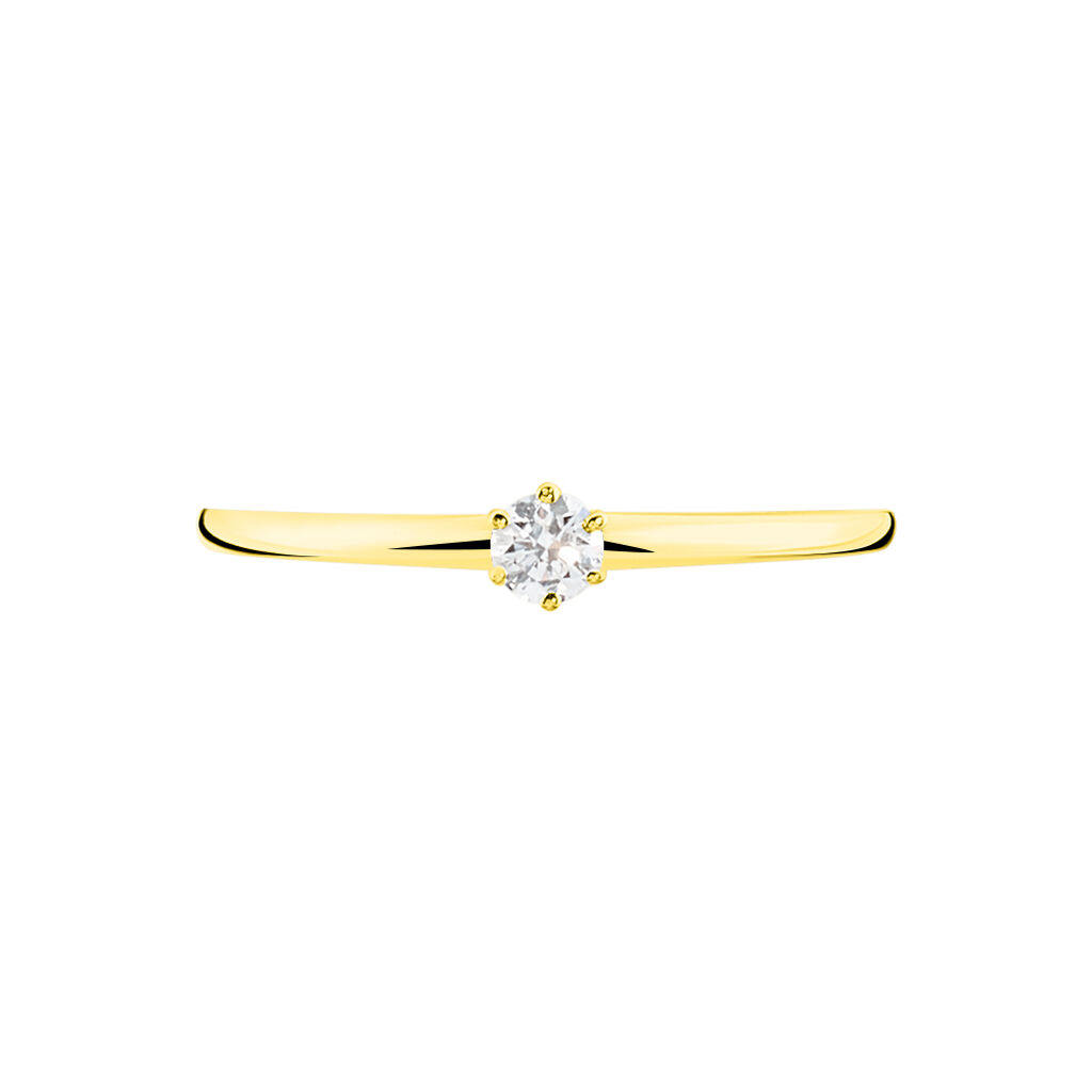 Bague Solitaire Natalia Or Jaune Diamant