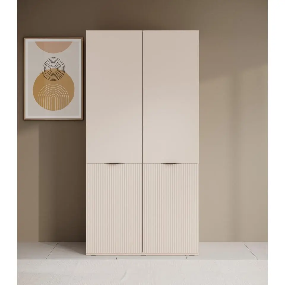 Meubella - Kledingkast Shelton - Beige - 101 cm