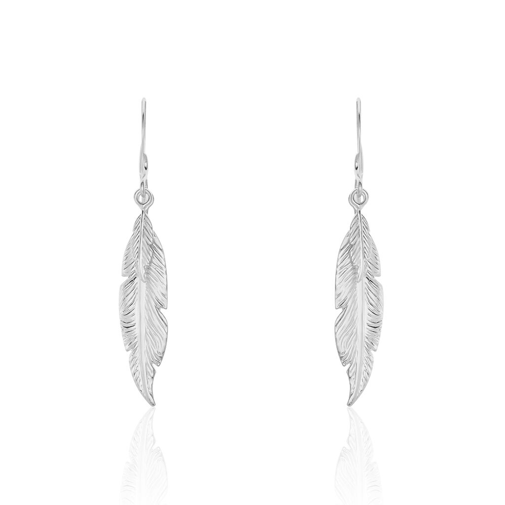 Boucles D'oreilles Pendantes Violka Argent Blanc