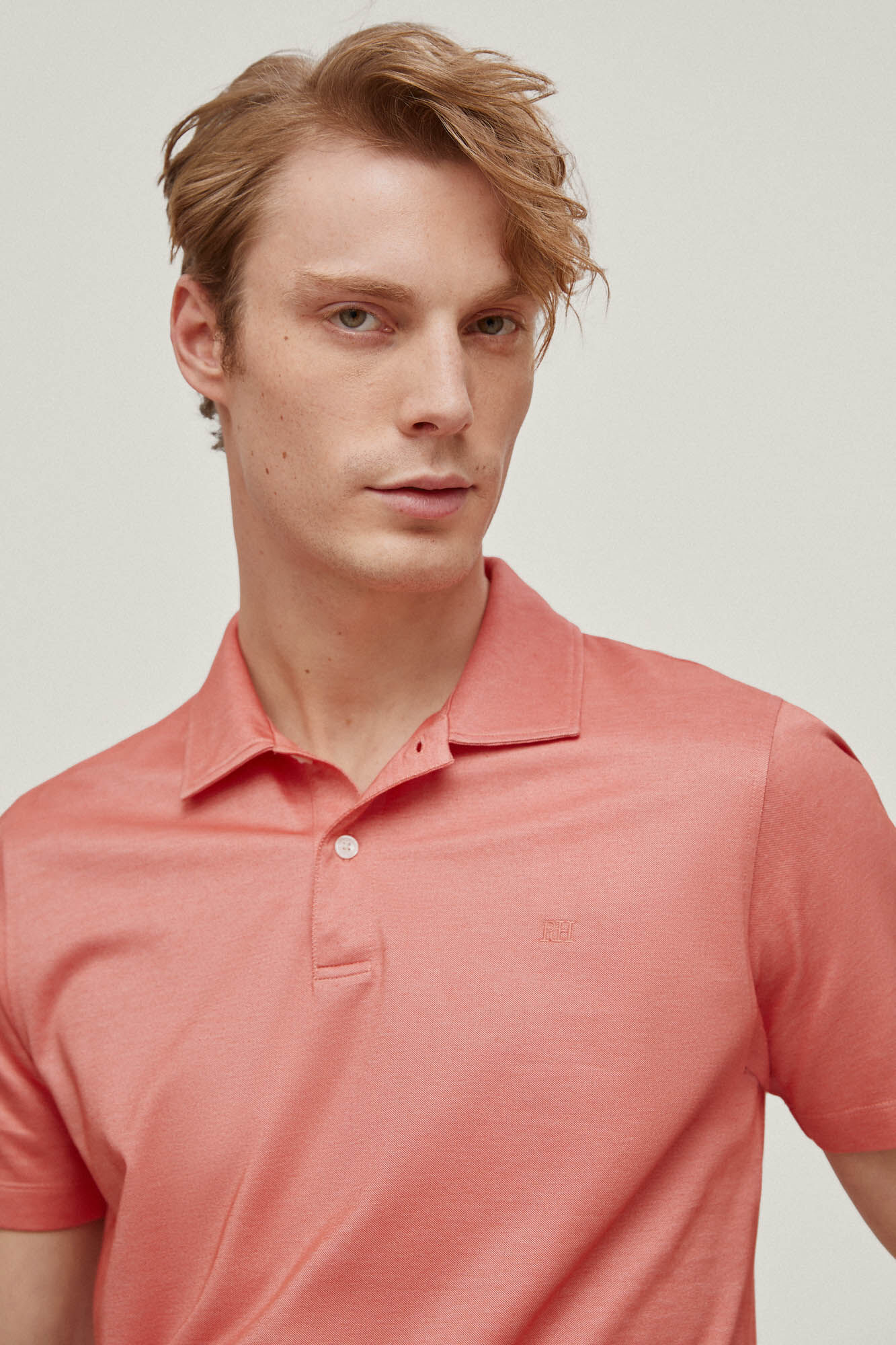 Camisa polo Oxford piqué - Coral