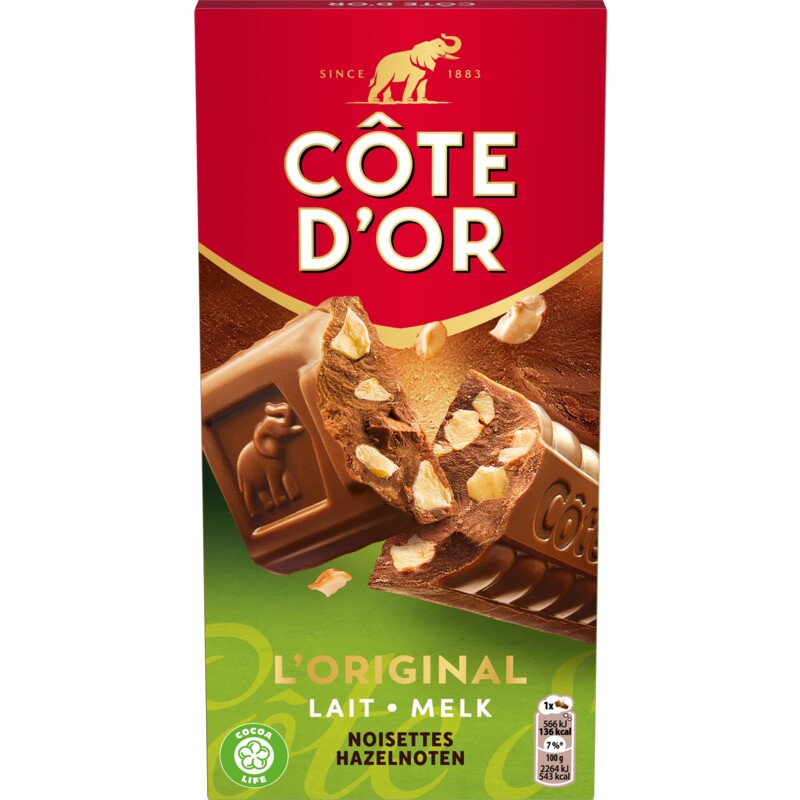 Côte d'Or Chocoladereep melk stukjes hazelnoot