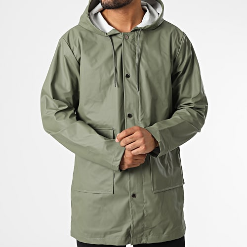 Veste Zippée Capuche Vert Kaki