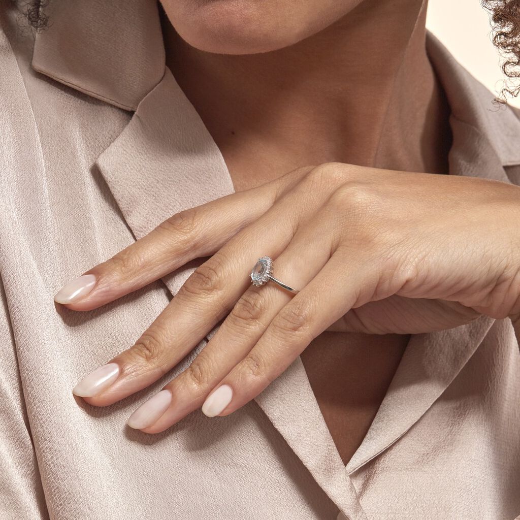 Bague Trick Or Blanc Topaze Et Oxyde