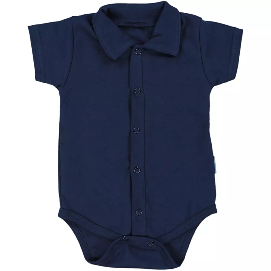 TupTam Baby Jungen Langarm Kurzarm Body mit Kragen blau Modell 1
