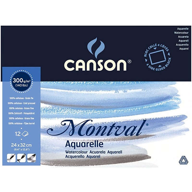 Bloc de papier aquarelle 'Montval', 240 x 320 mm
