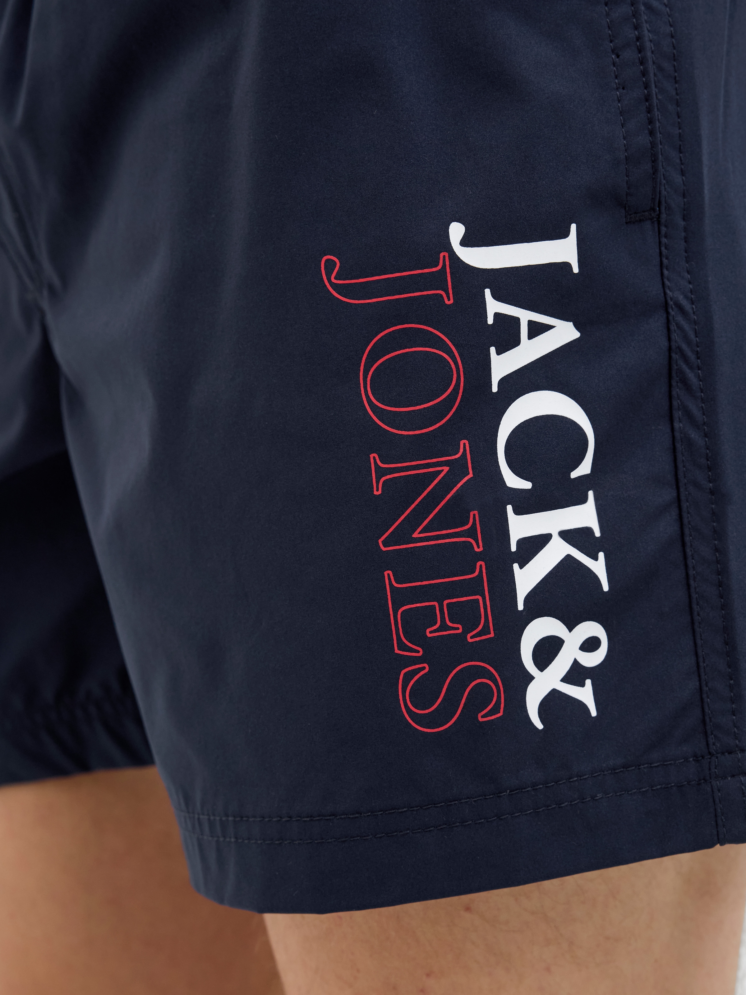 Jack & Jones Badeshorts »JPSTMAUI  Badeshort mit mittlerer Taille und elastischem Bund«, unifarben, modisch, regular fit, Web