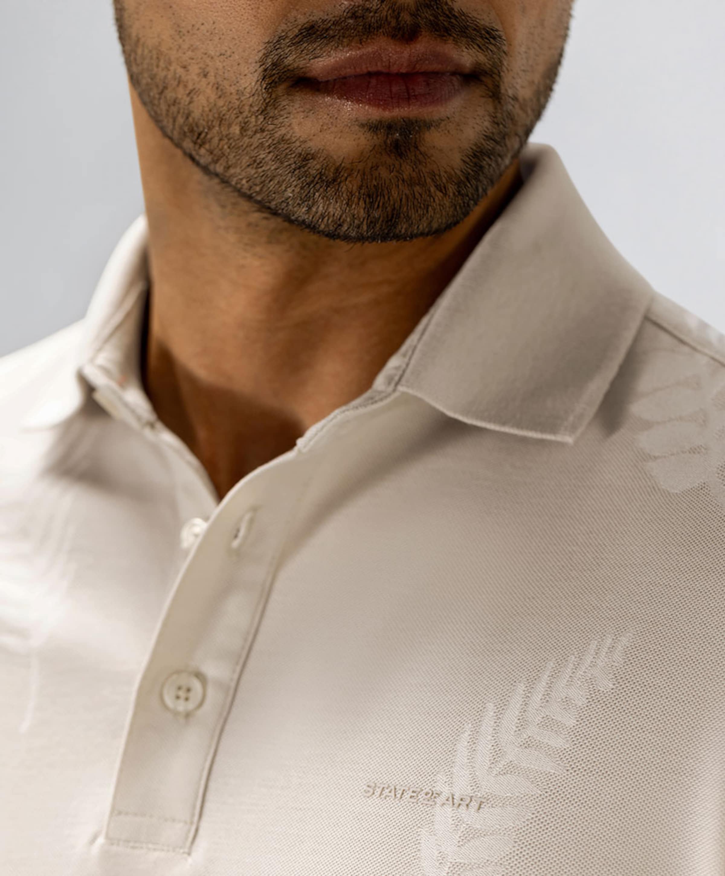 State of Art Heren polo beige