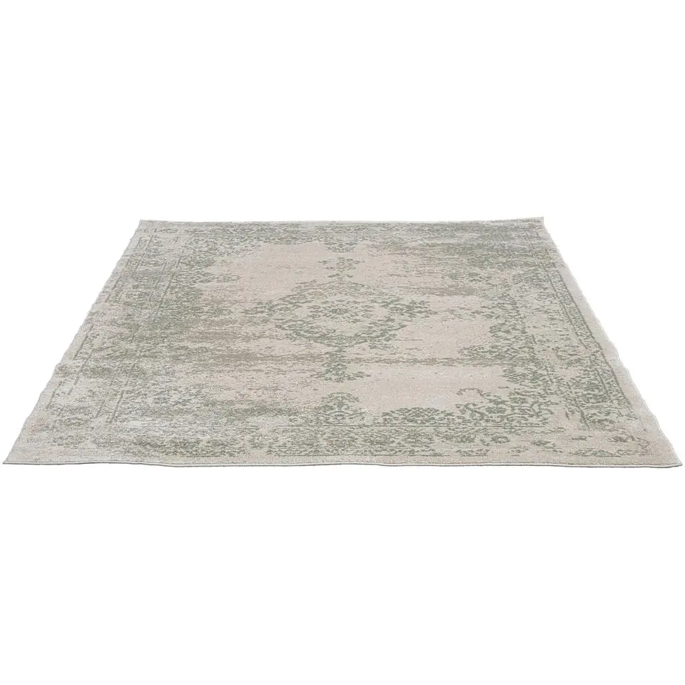 Vloerkleed Urali - crème/groen - 200x290 cm