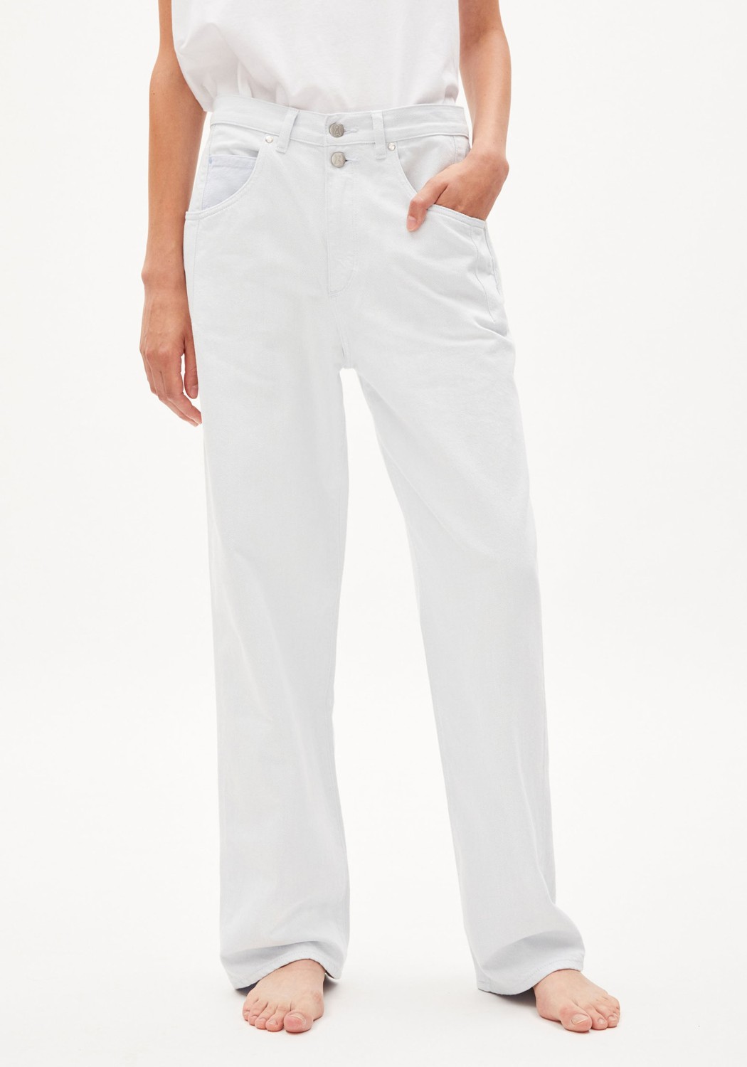 Armedangels Damen-Jeans Haayi Blue White