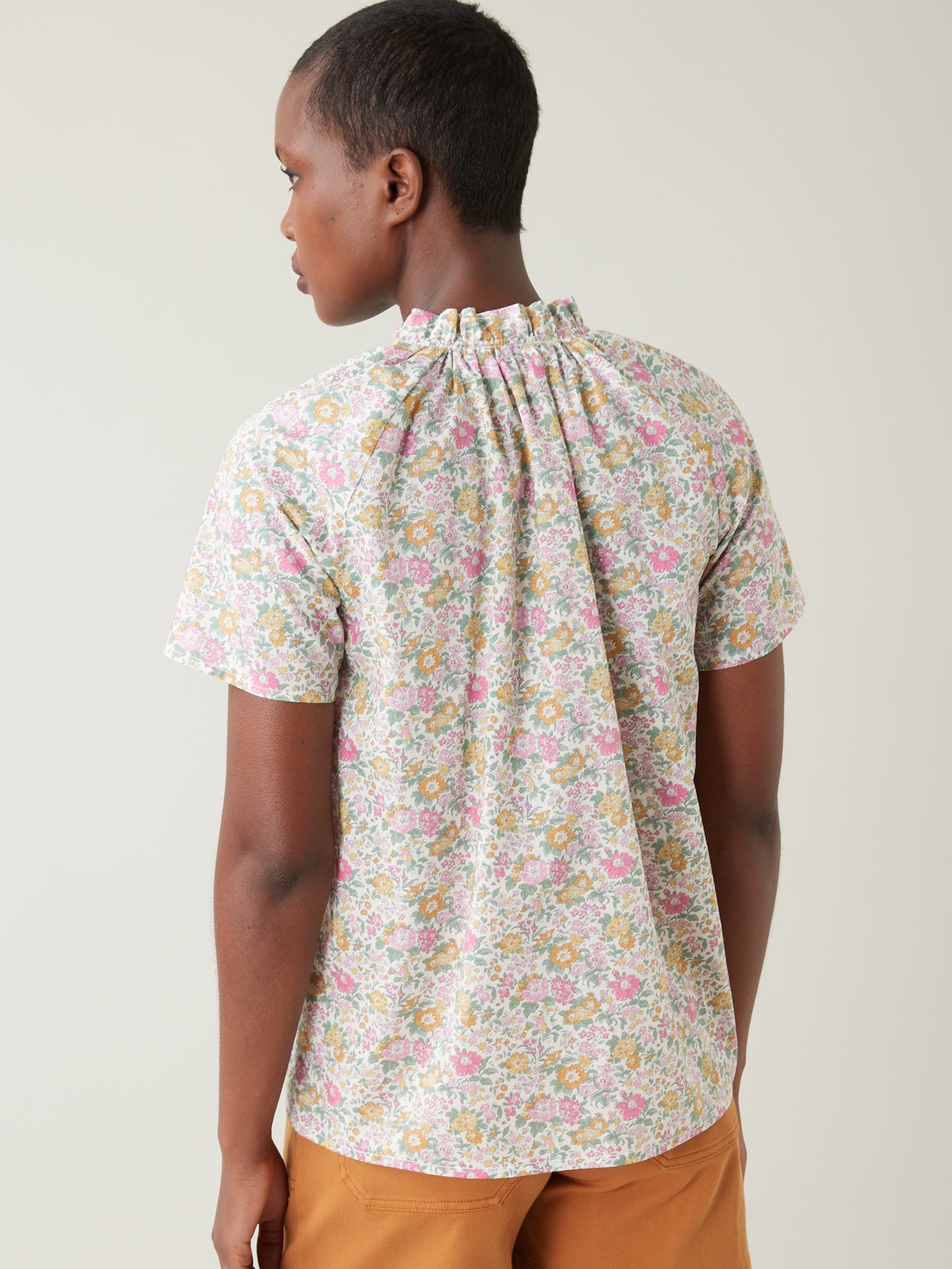 Top col froufrou femme tissu Liberty - Limited Collection