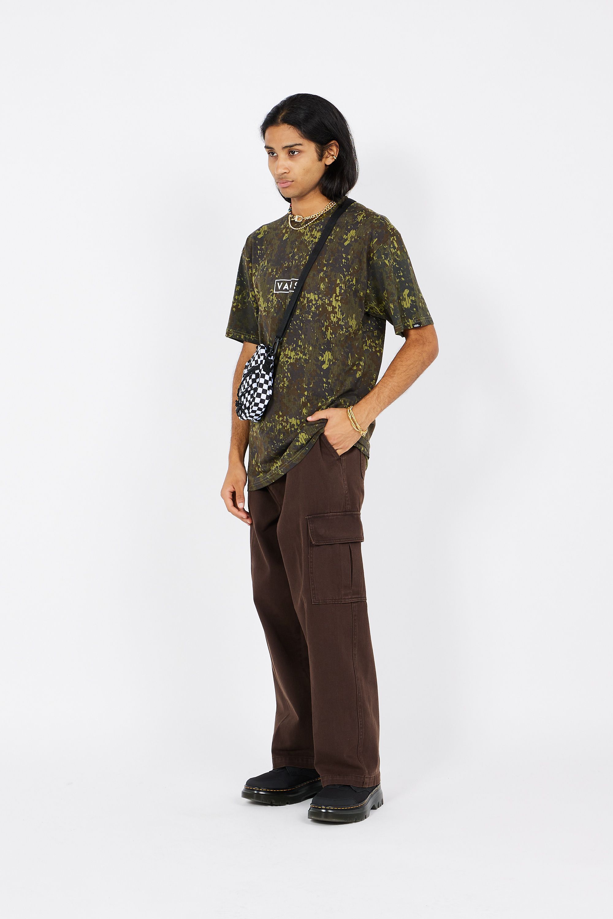 VANS T-shirt  MN CLASSIC EASY BOX LODEN Kaki