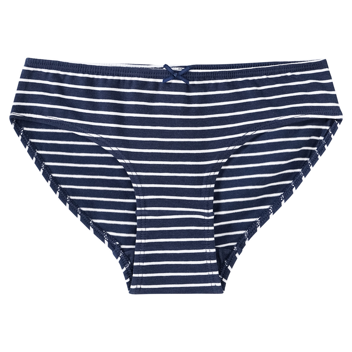 Famy 3 Mädchen Slips aus Bio-Baumwolle dunkelblau / weiss