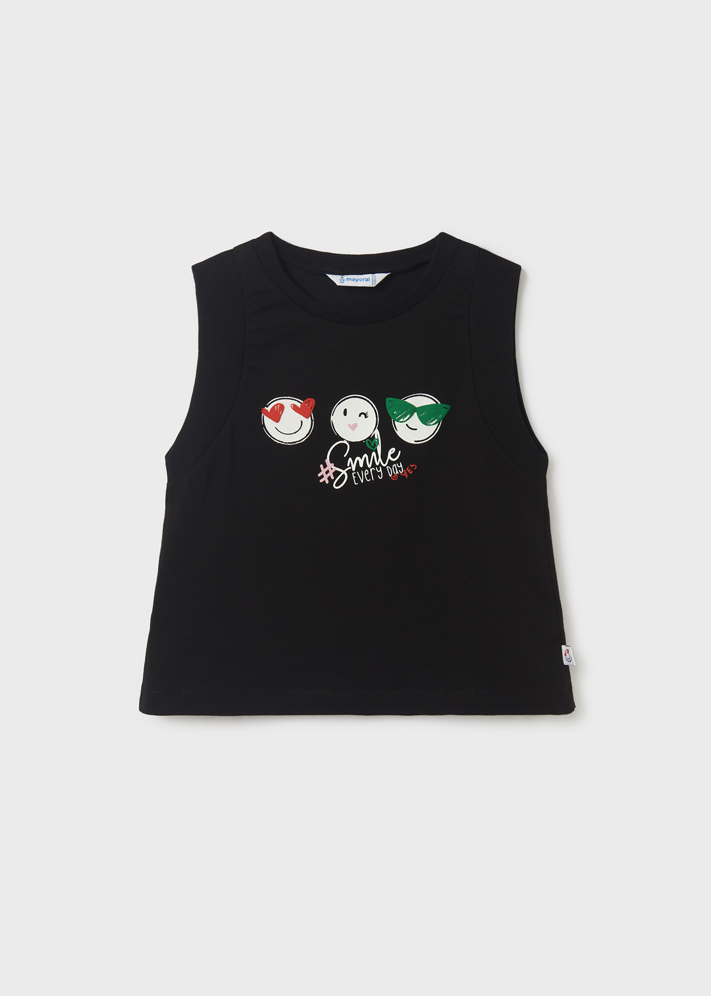 Camiseta regata de algodão sustentável para meninas