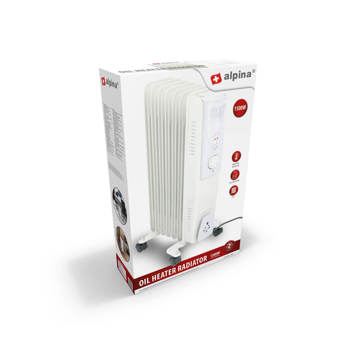 ALPINA Oljefyllt Element 1500W Vit