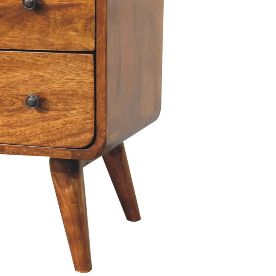 Artisan Furniture Solid hout Gebogen Nordic Charme Sidetable