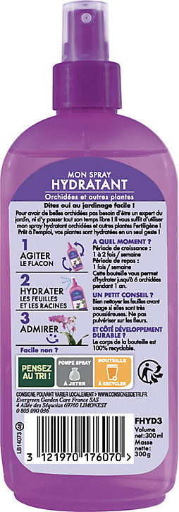Spray hydratant orchidées et toutes plantes Fertiligène 300ml