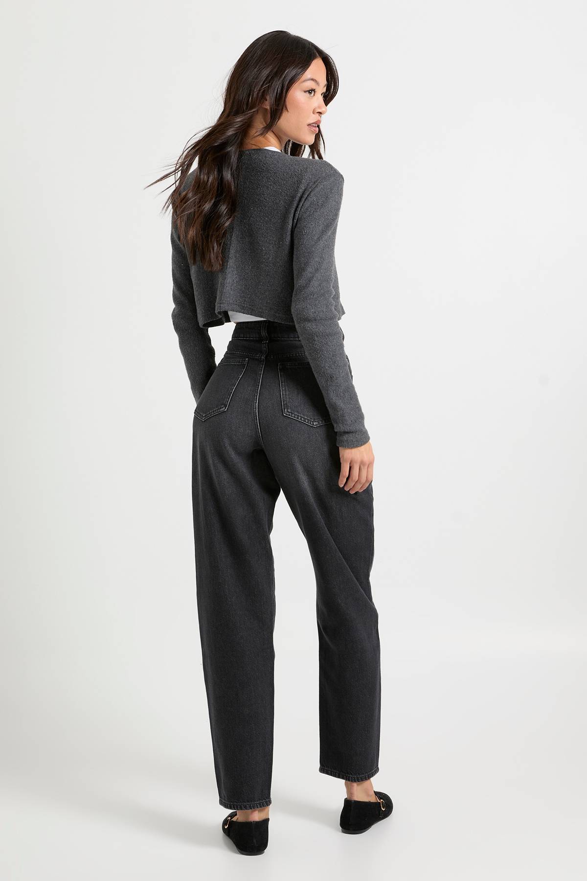 boohoo Jean mom taille haute Boohoo Basics pour grandes