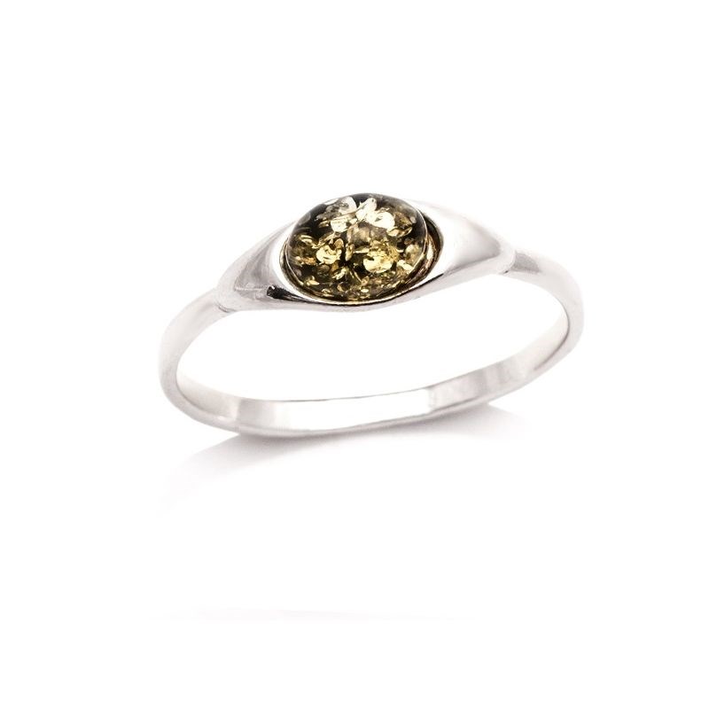 Bague argent 925 Ambre veritable de la mer Baltique