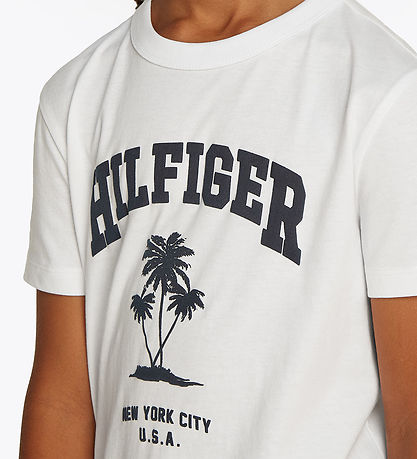 Tommy Hilfiger T-Shirt - Palm Print - Weiß