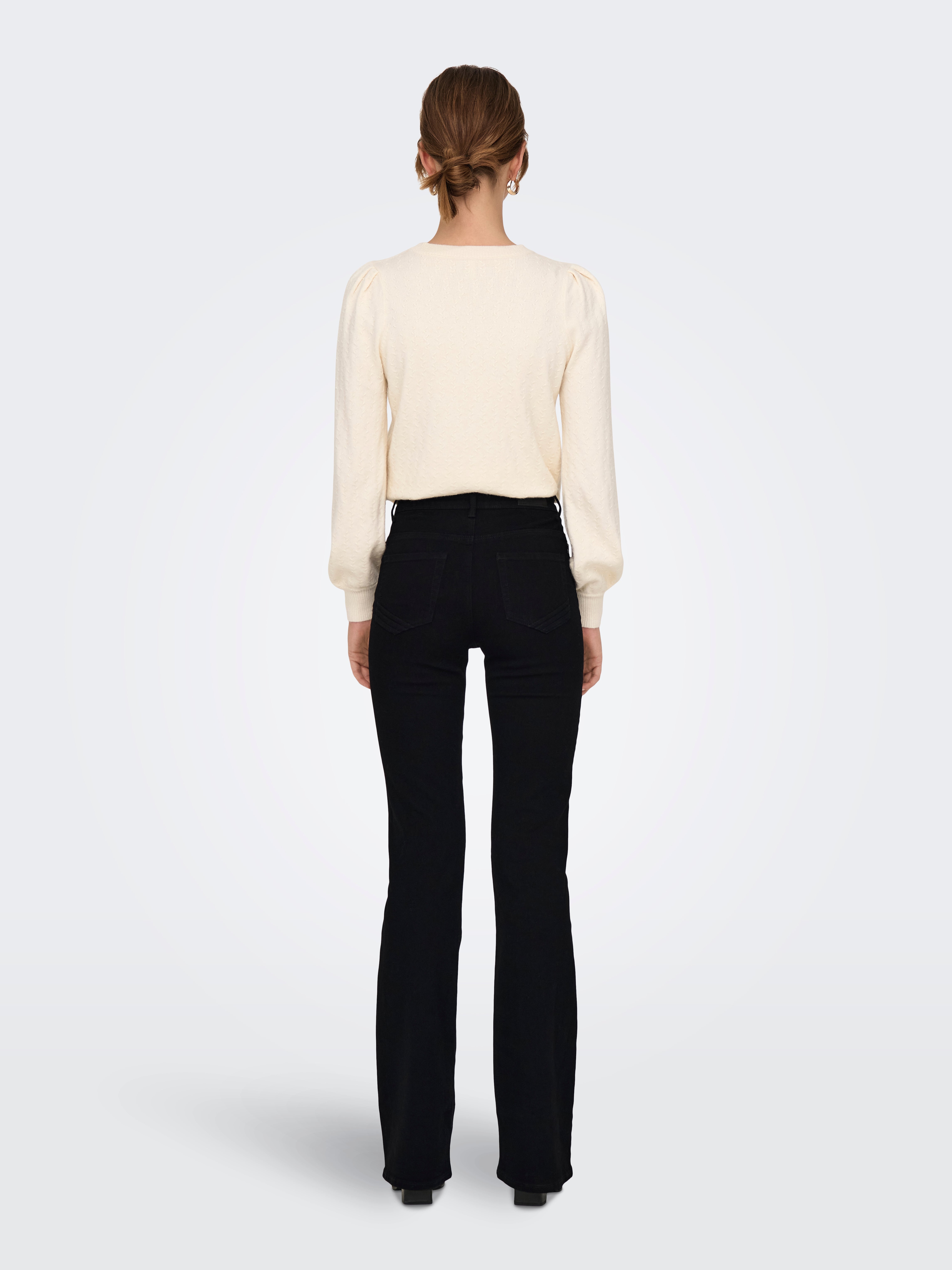 ONLSANDRA Hohe Taille Ausgestellt Jeans Black