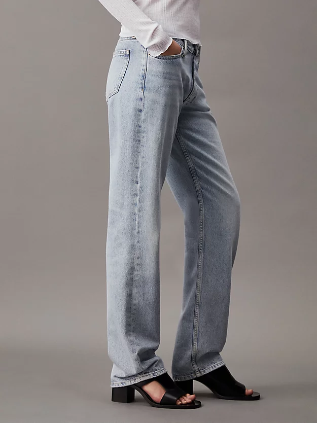 Calça jeans reta de cintura baixa