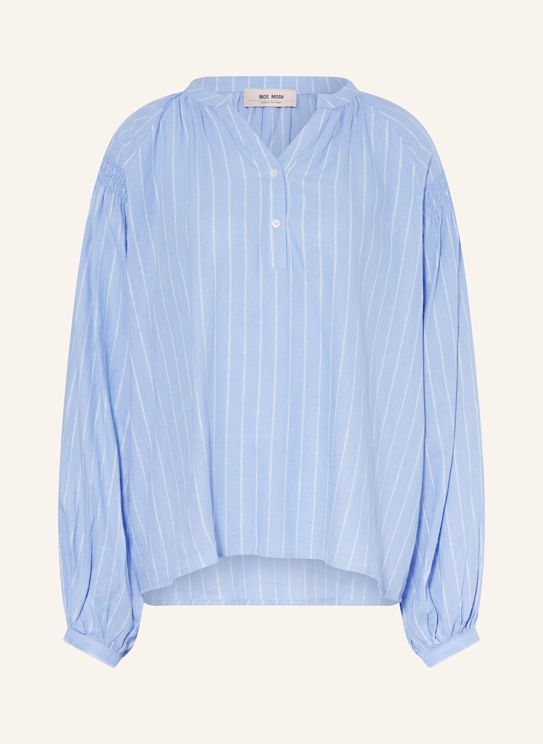 MOS MOSH Blusenshirt mit Leinen und Glitzergarn