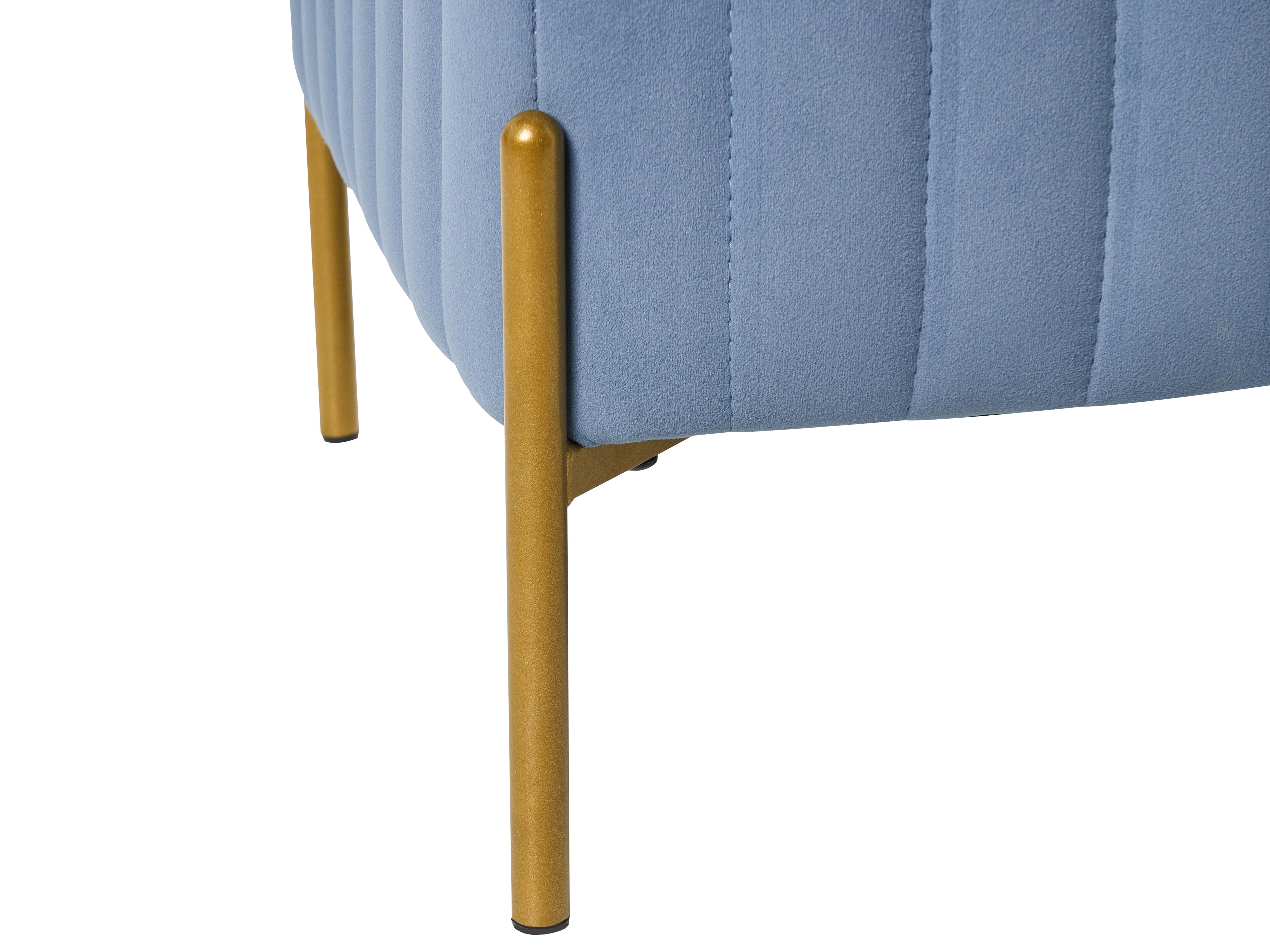 Bankje UTAH Fluweel Blauw