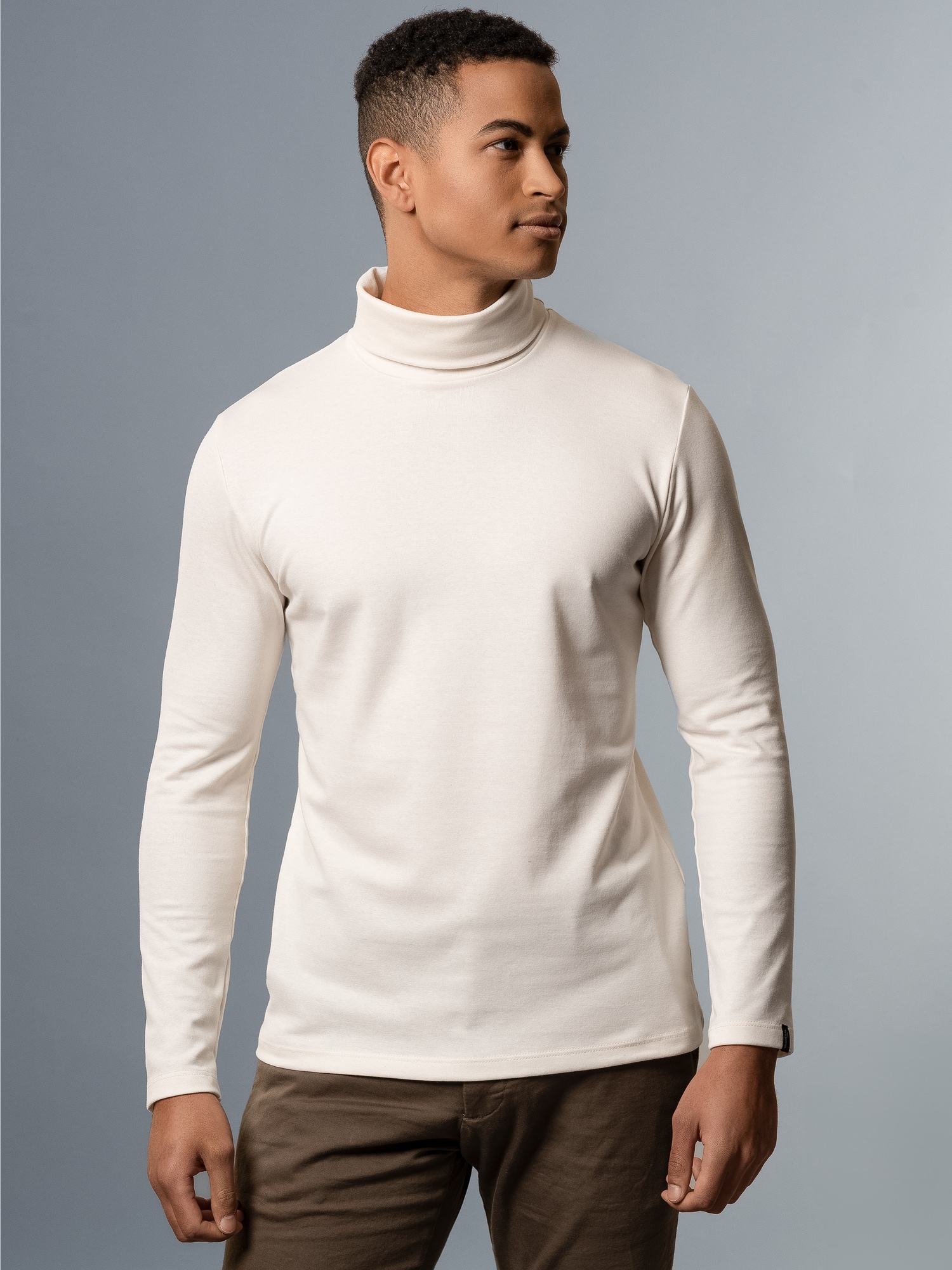 Rollkragenshirt Natur
