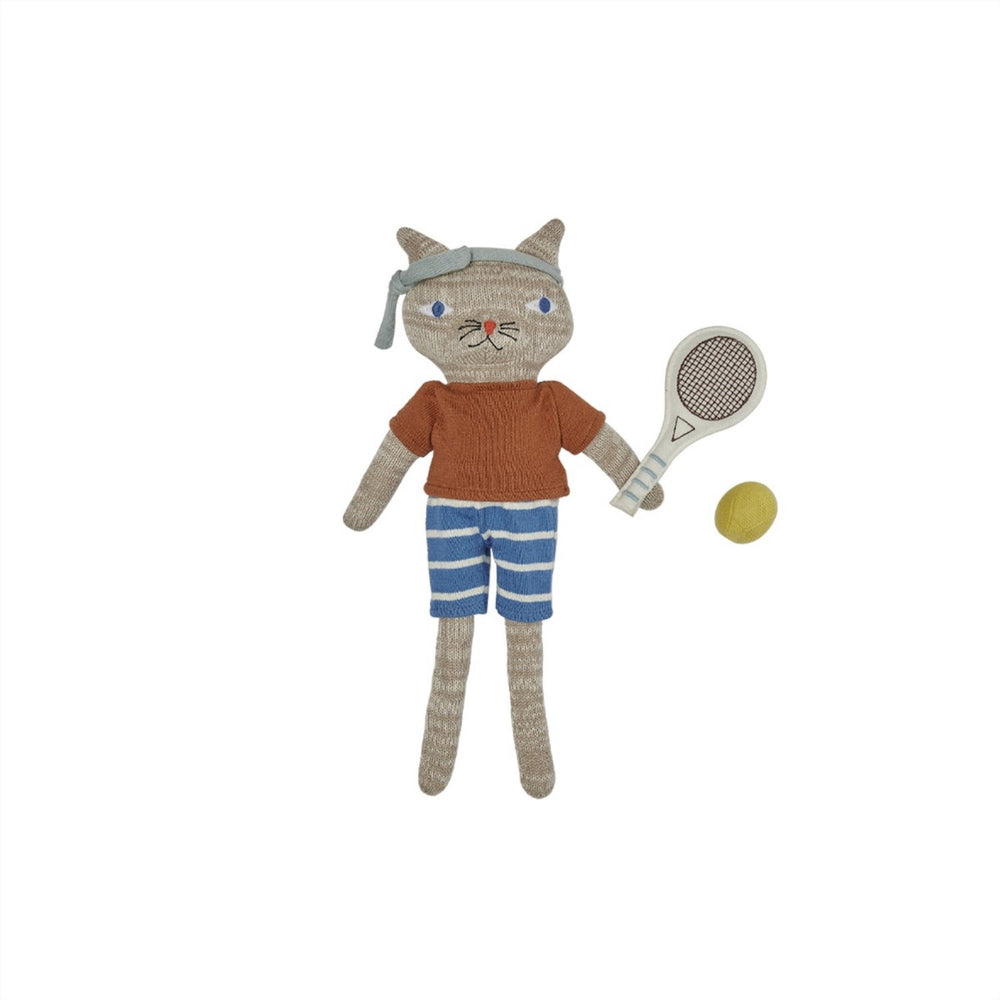 Køb OYOY Light Brown Melange Polly Cat Tennis Dukke