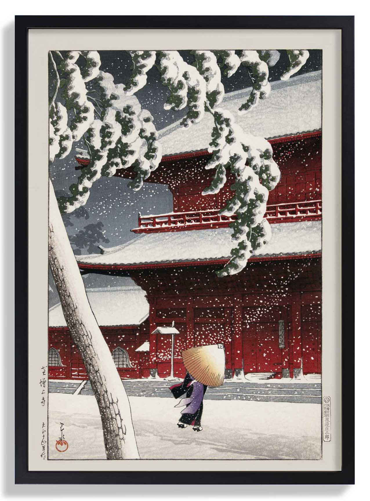 Geisha im Schnee von Hasui