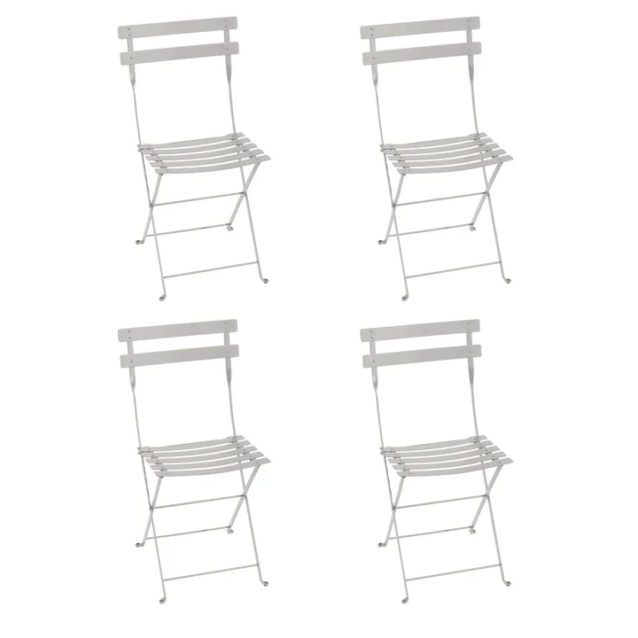 Fermob - Bistro Klappstuhl Metall, lehmgrau (4er-Set)
