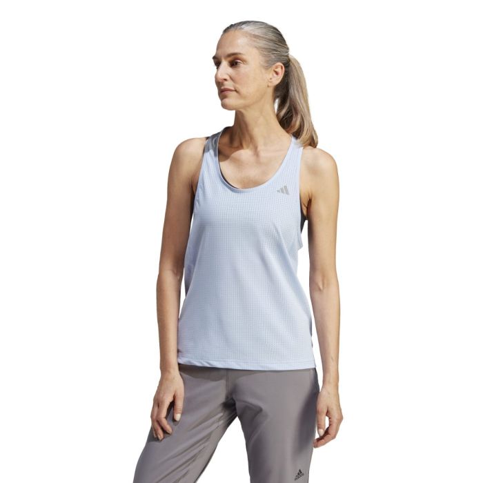 adidas Dame Singletter Fast Tank Top Blå