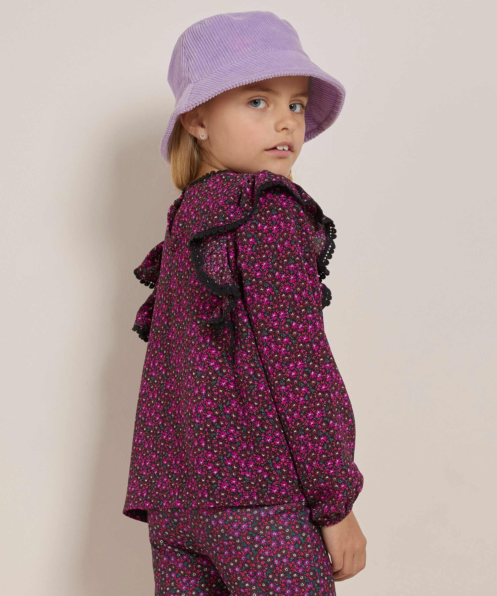 blouse met schouderruches