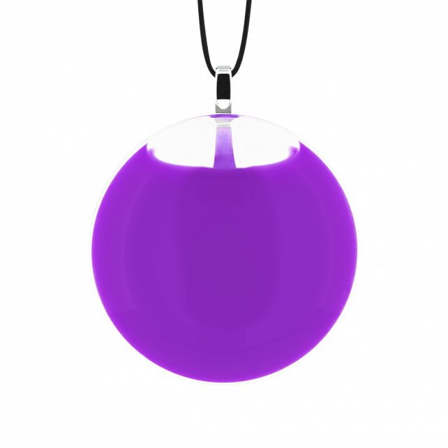 Pendentif en verre soufflé - Galet Mini Milk